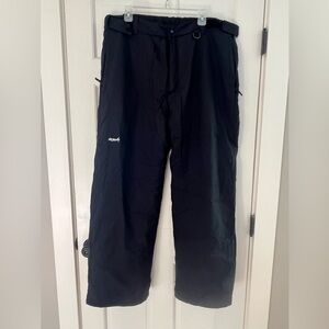 SkiGearMen's Pants Black Insulated Snow Ski Snowboard XXL 2XL